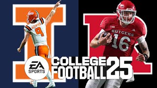 Illinois vs Rutgers CFB Simulation|EA Sports College Football 25