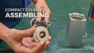 how to assemble Pneumatic cylinder | Compact cylinder Assembling | Creative Automation