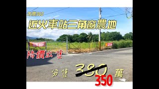 火車站三角窗農地 |售1575萬 【市302】 #鑽石台東房屋買賣 #鑽石台東土地買賣 #235555 #鑽石台東房仲 #鑽石台東房地產買賣 #台東房仲#房仲推薦