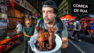 Provando COMIDA DE RUA em Cebu nas Filipinas 🇵🇭