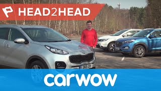 Nissan Qashqai vs Hyundai Tucson vs Kia Sportage SUV 2017 review | Head2Head