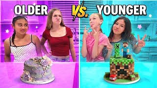 Older Sisters vs Younger Sisters Cake Challenge!!