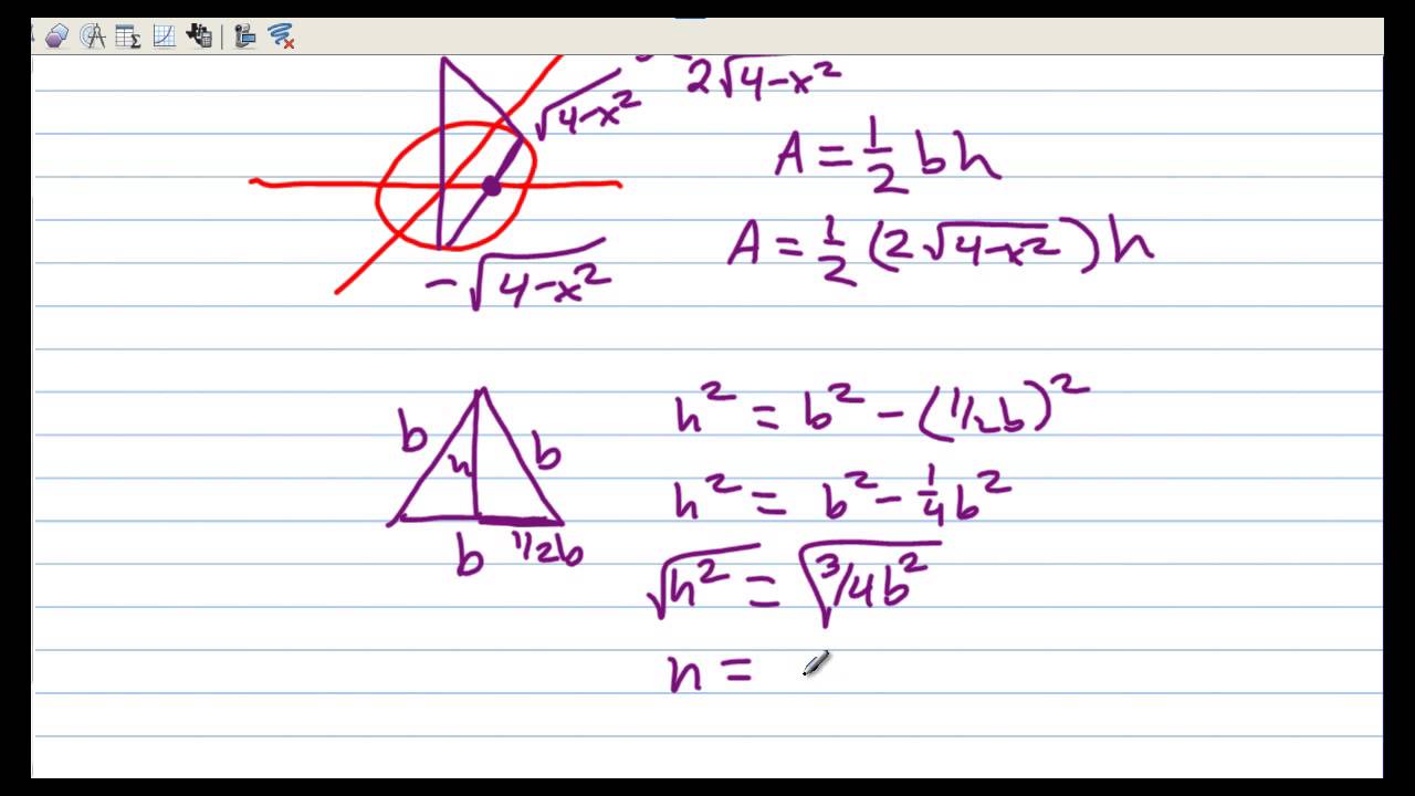Cross Sections Calculus Goal To Find The Volume Of A Solid Using