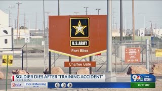 Fort Bliss soldier dead after 'training accident'