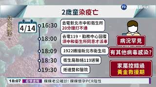 首例兒童染疫亡 2歲童\