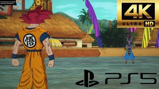 4K GAMPELAY SSG GOKU (CPU) VS BEERUS (CPU) DRAGON BALL SPARKING! ZERO PS5 NO COMMENTARY