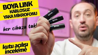 iPHONE VE TÜM CİHAZLARLA UYUMLU BOYA LINK KABLOSUZ MİKROFON İNCELEMESİ