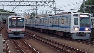 東急目黒線5080系5189F多摩川駅発車\u00266050系6156F通勤特急多摩川駅通過