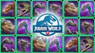 ALL UNIQUE RAID BOSSES DEFEATED (JURASSIC WORLD ALIVE)