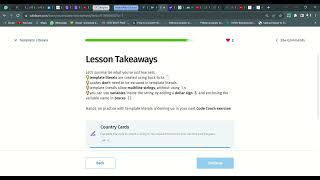 73 Template Literals | Web Development | Sololearn Answers