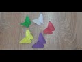 rangli qog ozdan kapalak🦋 yasash making a butterfly🦋 out of colored paper