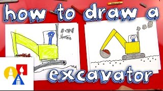 How To Draw An Excavator (for young artists)