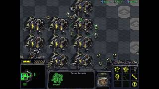 Starcraft - terran 1 vs 7 random computers Fastest Map #5 ( cuộc chiến của những chú lính chì )