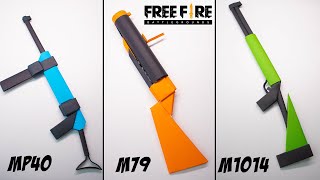 03 Cool Origami Paper Guns FreeFire || MP40 | M79 | M1014