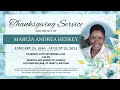 Service Of Thanksgiving For The Life Of Marcia Andrea Heskey @ The Old Road SDA Church, 19/09/2024