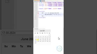 jQuery UI Date Picker #shorts #jquery #datepicker