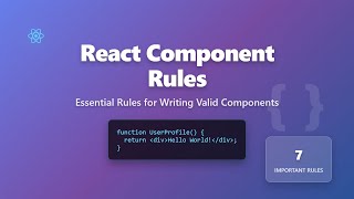 React Component Rules for Beginners: Avoid Common Mistakes!