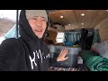 氷点下の凍りつくキャンプ場で冬のハイエース車中泊【vanlife】