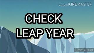 Python program to check whether the year is a leap year or not||G_PROGRAMMING