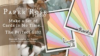 Paper Rose Studio | Greeting Card Gift Set | Use One Die | Card Making Tutorial