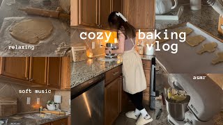 relax + bake with me | cozy, asmr, + soft music  ⋆.˚ .𖥔˚