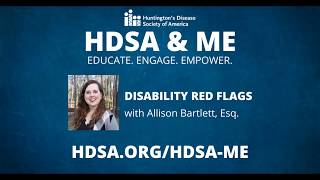 HDSA \u0026 Me: Disability Red Flags