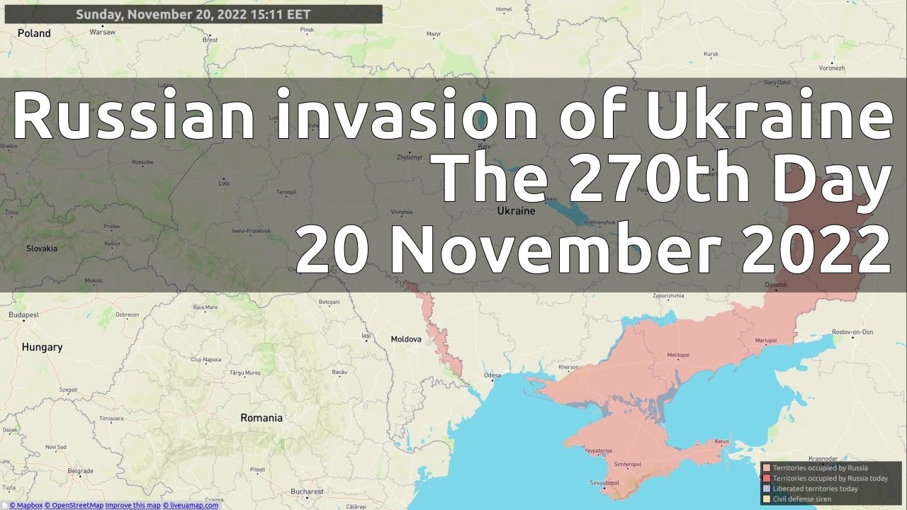 Russian Invasion Of Ukraine. The 270th Day (20 November 2022) - YouTube