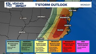 LIVE | Tracking severe weather threat for Monday