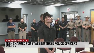 Teen charged for stabbing three police officers