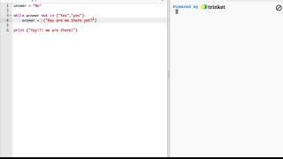 Breaking code - while Loops