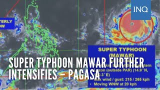 Super Typhoon Mawar further intensifies; may reach peak force in 24-36 hrs – Pagasa