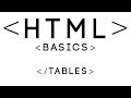 HTML Basics Tutorial 10 - Tables