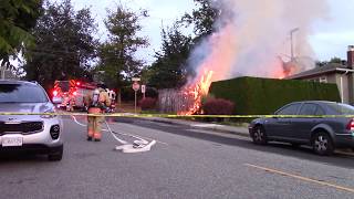 Pre-Arrival: 2nd Arson fire in Delbrook area of North Vancouver