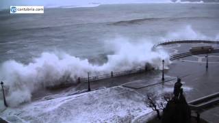 Temporal olas El Sardinero, Santander 3 marzo 2014