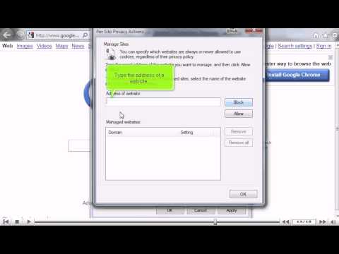 How to manage cookies in Internet Explorer How to manage cookies in Internet Explorer