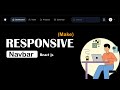 How To Create a Responsive Navbar Using React Js & Tailwind css| Beginner Tutorial