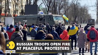 Russian troops open fire at Ukrainian protesters, CCTV video captures panic at city square