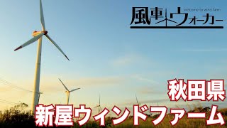 黄昏時に最高な場所発見した／秋田新屋ウィンドファーム