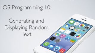 iOS Programming 10: Random Text Generator