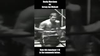 Classic Knockouts Rocky Marciano vs Jersey Joe Walcott 😵😲 #shorts #shortsvideo #sports