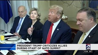 President Trump criticizes allies during start of NATO summit