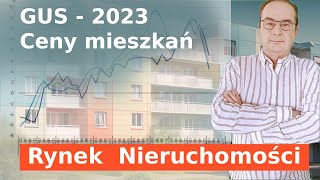 GUS - 2023,  ceny mieszkań spadają, ale nie wszędzie. Porównanie rynku wtórnego i pierwotnego.