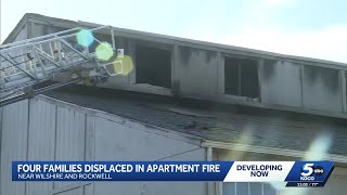 Arson investigation underway after fire at northwest OKC apartment complex displaces 4 families