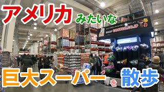 【4K】日本にあるアメリカみたいなショッピングセンターのウインドウショッピング　A window shopping in a shopping center in Japan in 4K.