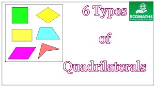 Six types of Quadrilaterals/ 6 Types / Geometry / 4 sides / square / rectangle / parallelogram