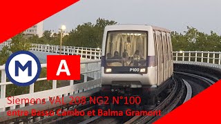 Tisséo - Siemens VAL 208 NG2 N°100 entre Basso Cambo et Balma Gramont