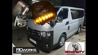 TOYOTA | HIACE COMMUTER | SIDE MIRROR COVER W/ LED SIGNAL LIGHT | SPOILER ALLIGNMENT