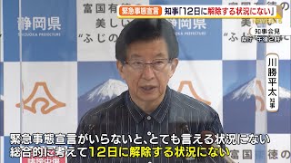 緊急事態宣言　知事「１２日に解除する状況にない」　静岡県内２１３人感染　御殿場市の放課後児童クラブでクラスター