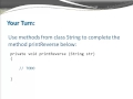 Java Basics - class String
