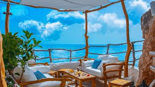 Seaside Cafe Ambience - Bossa Nova Music Smooth Jazz Bgm Brunch Time Ocean Wave Sound For Relax